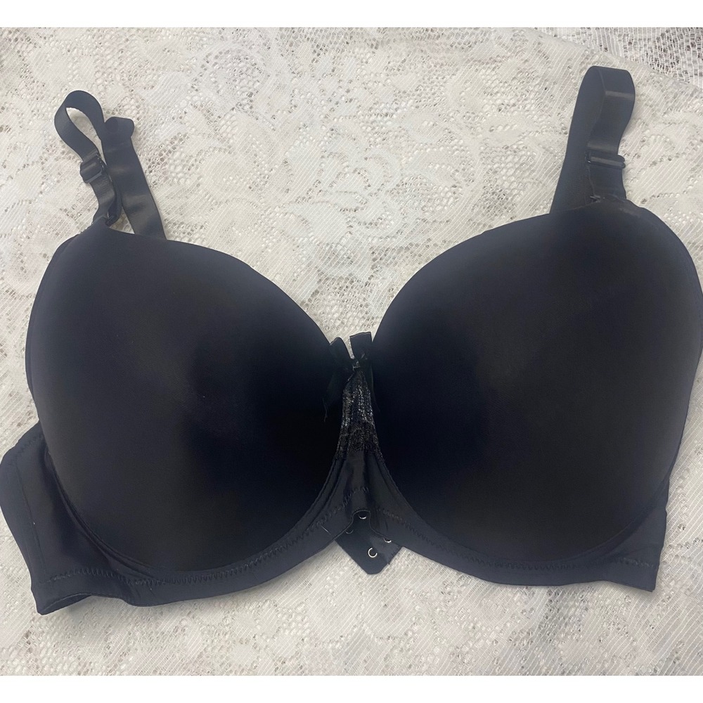 #216 Black Womens Emily Johnson 44DD Full Coverage Contour T-Shirt Bra